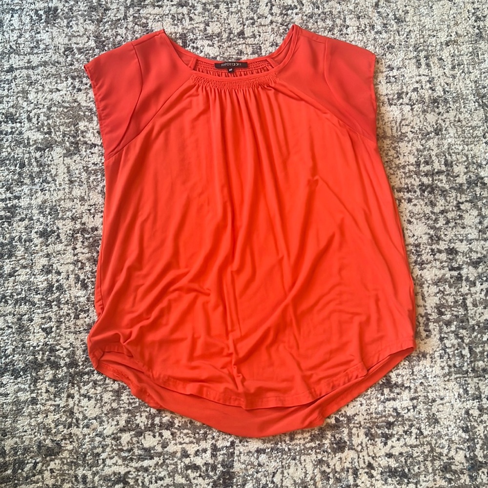 Medium red paper moon blouse